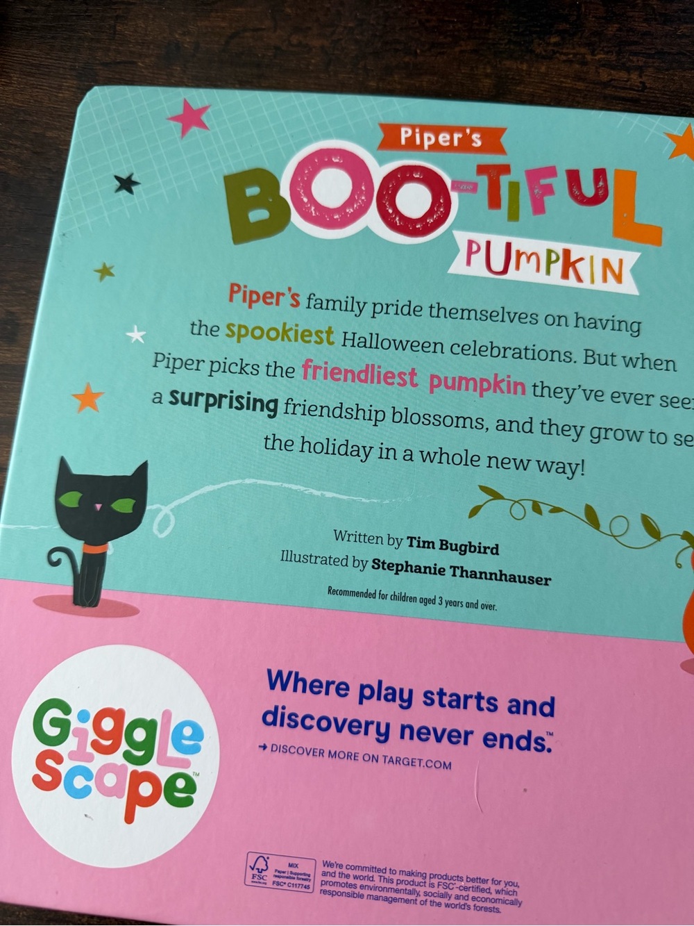 Piper's Bootiful Pumpkin Kids Book - NWT - Picture 2 of 6